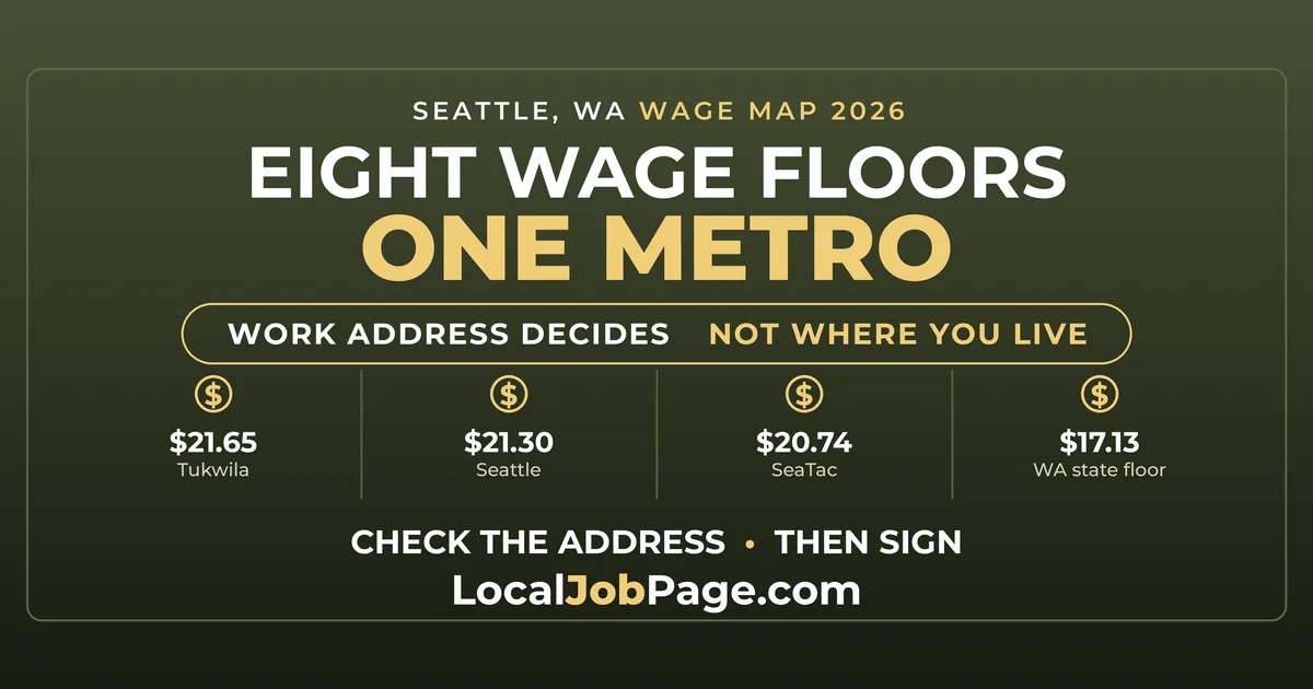 Seattle Area Minimum Wage 2026: Eight Different Floors in One Metro